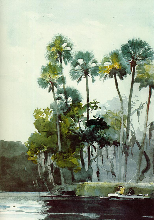 (image for) Handmade oil painting Copy paintings of famous artists Winslow Homer's paintings Homosassa River